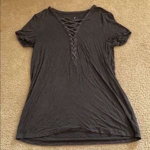 soft tee with cross details